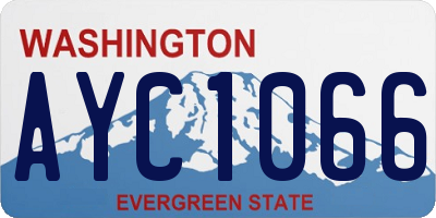 WA license plate AYC1066