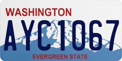 WA license plate AYC1067
