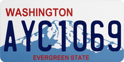 WA license plate AYC1069