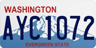 WA license plate AYC1072