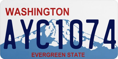 WA license plate AYC1074