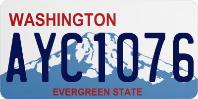 WA license plate AYC1076