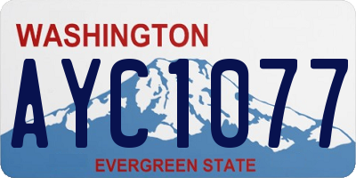 WA license plate AYC1077