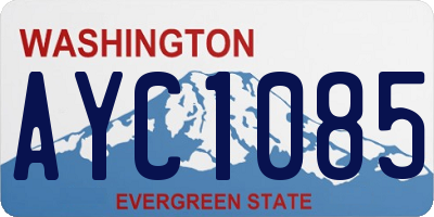 WA license plate AYC1085