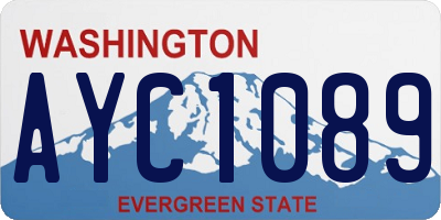 WA license plate AYC1089