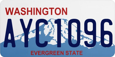 WA license plate AYC1096