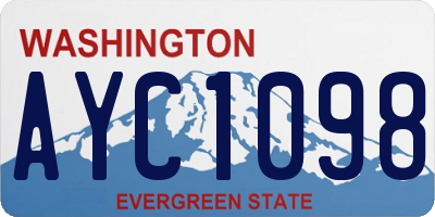 WA license plate AYC1098
