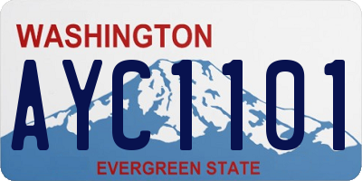 WA license plate AYC1101