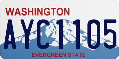 WA license plate AYC1105