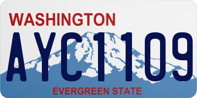 WA license plate AYC1109