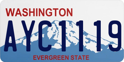 WA license plate AYC1119