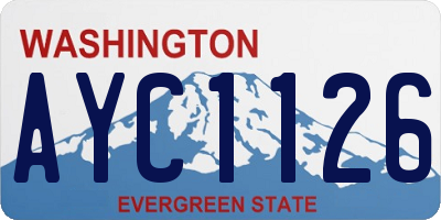 WA license plate AYC1126