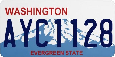 WA license plate AYC1128
