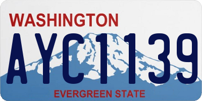 WA license plate AYC1139