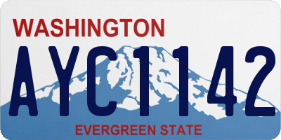 WA license plate AYC1142
