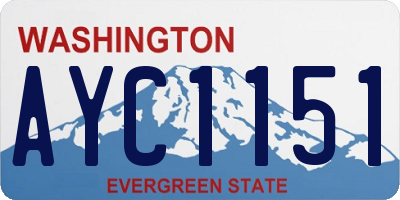 WA license plate AYC1151
