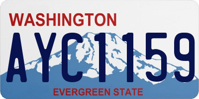 WA license plate AYC1159
