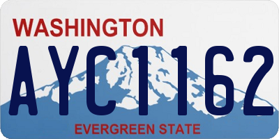 WA license plate AYC1162
