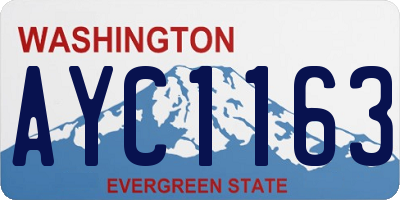 WA license plate AYC1163