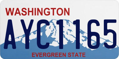 WA license plate AYC1165