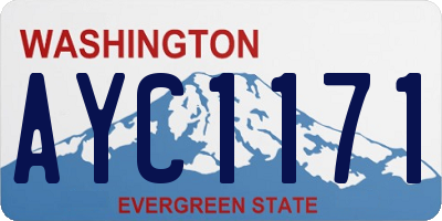 WA license plate AYC1171