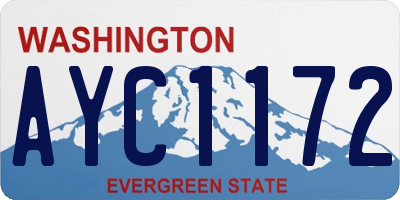 WA license plate AYC1172