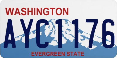 WA license plate AYC1176