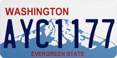 WA license plate AYC1177