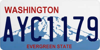 WA license plate AYC1179