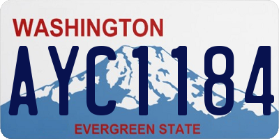 WA license plate AYC1184