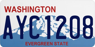 WA license plate AYC1208
