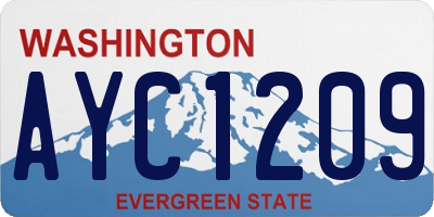 WA license plate AYC1209