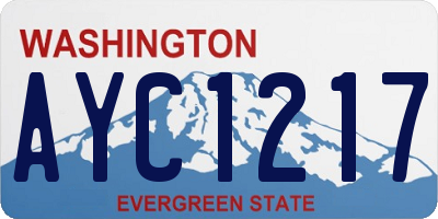 WA license plate AYC1217
