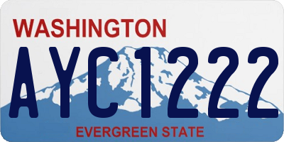 WA license plate AYC1222