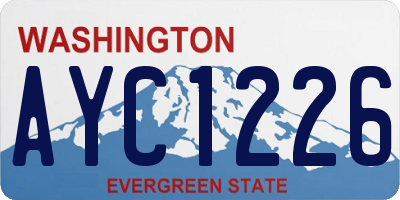 WA license plate AYC1226