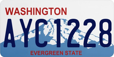 WA license plate AYC1228
