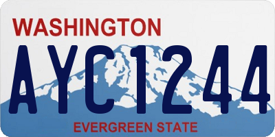 WA license plate AYC1244