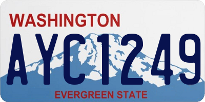WA license plate AYC1249