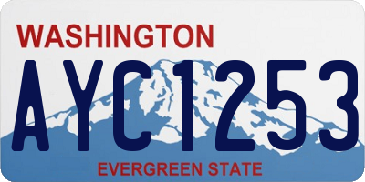 WA license plate AYC1253