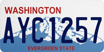 WA license plate AYC1257
