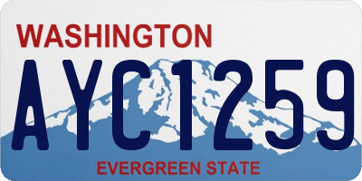 WA license plate AYC1259