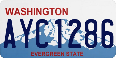 WA license plate AYC1286