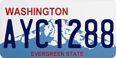 WA license plate AYC1288