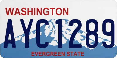 WA license plate AYC1289