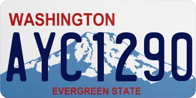 WA license plate AYC1290