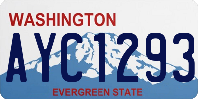 WA license plate AYC1293