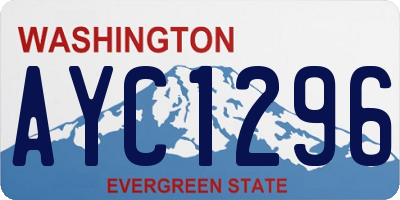 WA license plate AYC1296