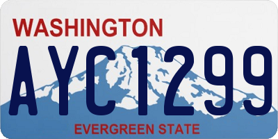 WA license plate AYC1299