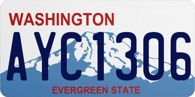 WA license plate AYC1306