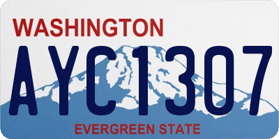 WA license plate AYC1307